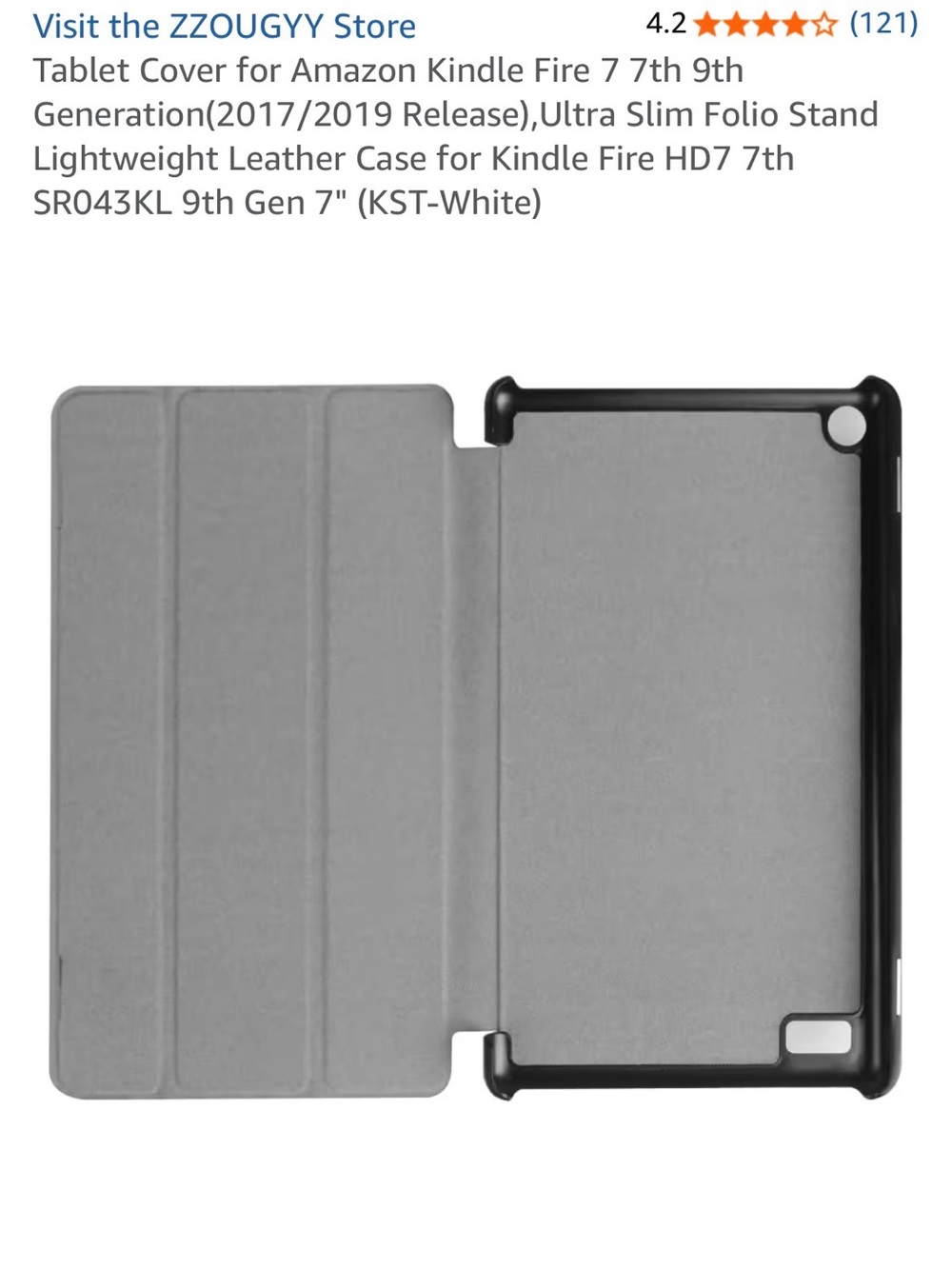 White Tablet Smart Cover Case - Compatible Accessory - Picture 4 of 5